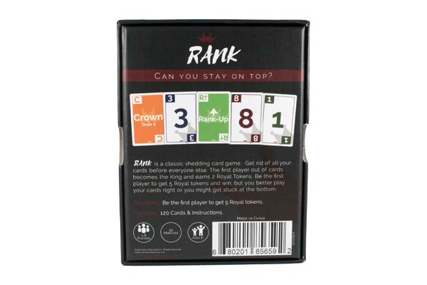 Rank Card Game Box